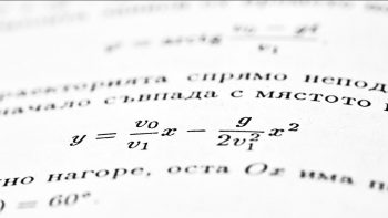 School science book close-up.